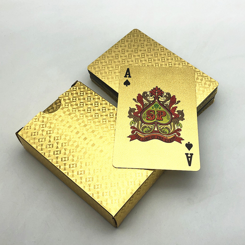Jeu de cartes en or