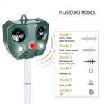 Répulsif à ultrasons à énergie solaire anti nuisible